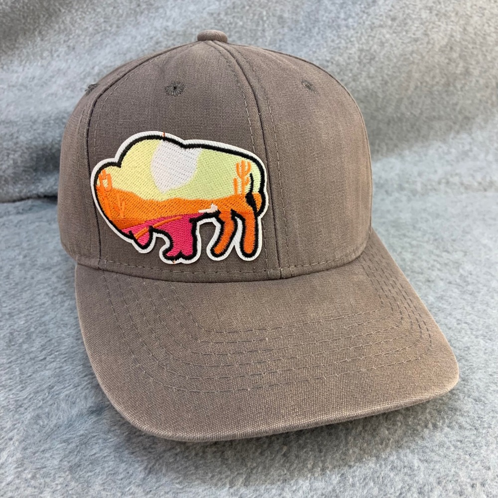 Bison Desert Sunset Patch Mens Brown Grassroots Hat Snapback OSFM